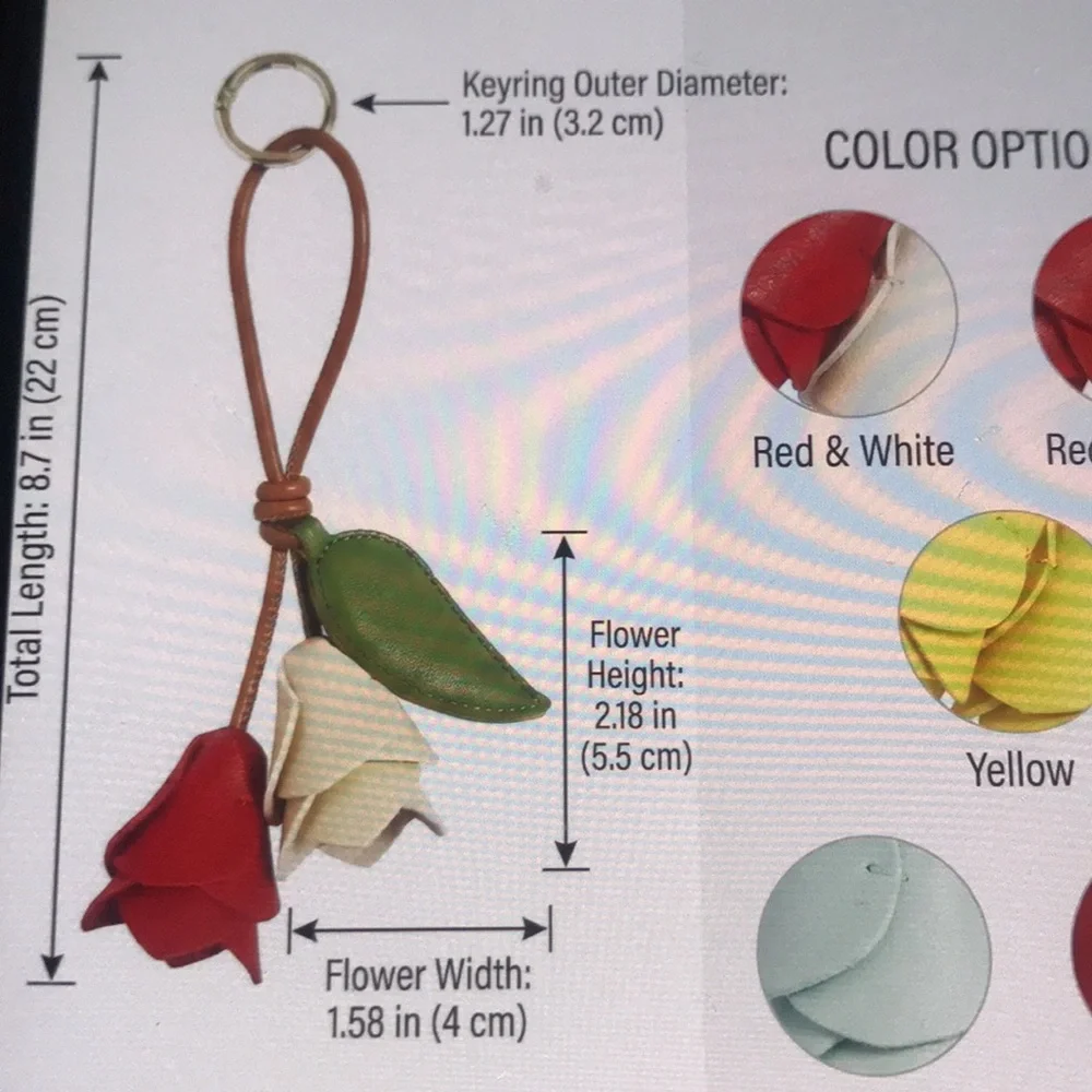 NEW Double-Petaled Tulip Bag Charms Flower Bag Charm